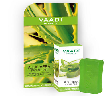 Vaadi Herbals Aloe Vera Facial Bar with Extract of Tea Tree, 25g
